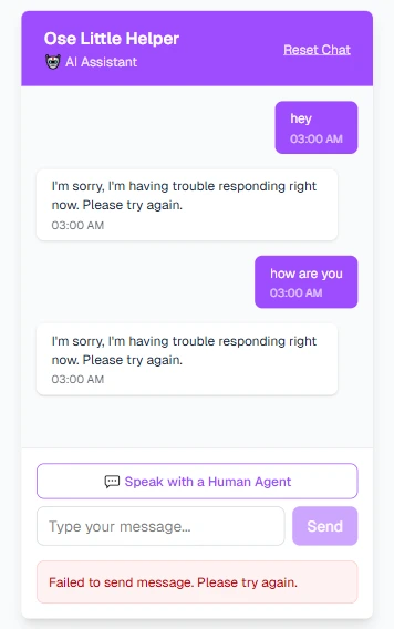 Mobile Chat Interface